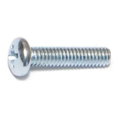 8-32 x 3/4″ Zinc Plated Steel Coarse Thread Phillips Pan Head Machine Screws
