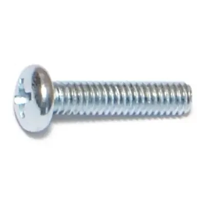 8-32 x 3/4″ Zinc Plated Steel Coarse Thread Phillips Pan Head Machine Screws