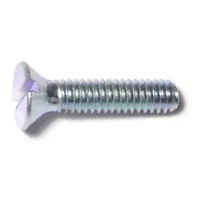 8-32 x 3/4″ Zinc Plated Steel Coarse Thread Slotted Flat Head Machine Screws
