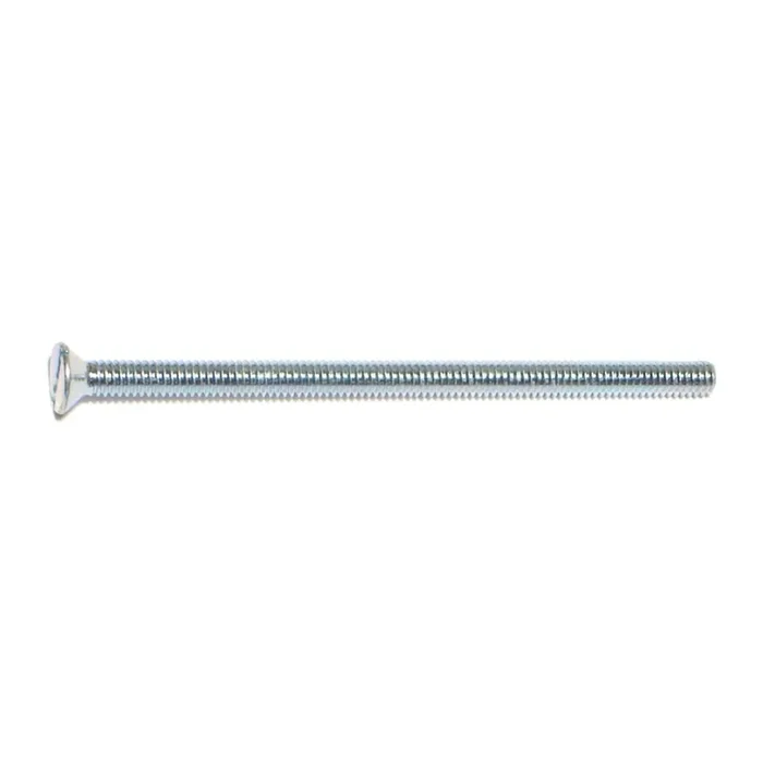 8-32 x 3″ Zinc Plated Steel Coarse Thread Slotted Flat Head Machine Screws