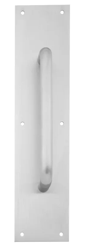 8″ Straight Pull 3/4″ Round with 4″ x 16″ Plate Satin Stainless Steel Finish – Ives Commercial