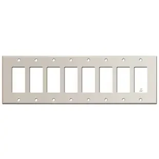 8 Rocker GFI Decor Wall Switchplates – Light Almond