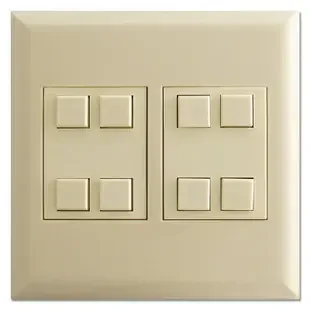 8-Switch Classic Touchplate Low Voltage Lighting Control – Ivory