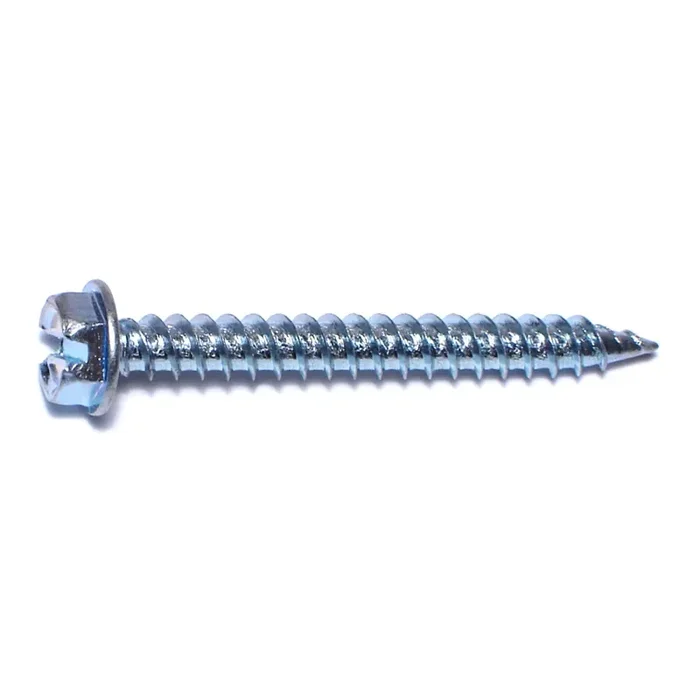 8 x 1-1/2″ Zinc Plated Steel Hex Washer Head Speed Point Sheet Metal Screws