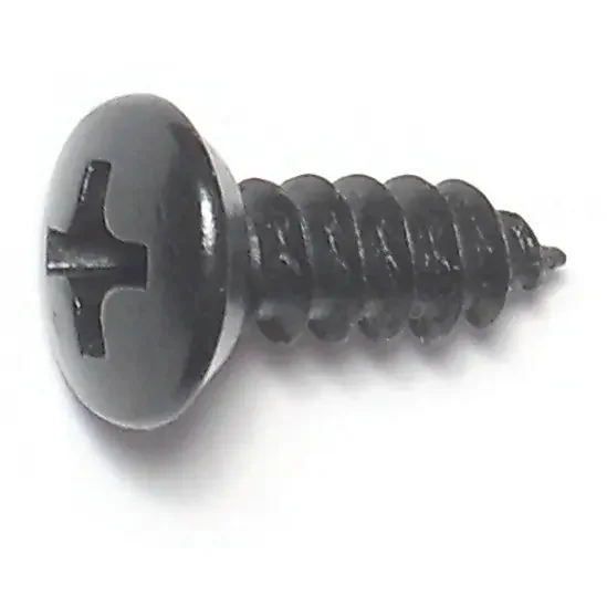 8 x 1/2″ Black Steel Phillips Oval Head Sheet Metal Screws
