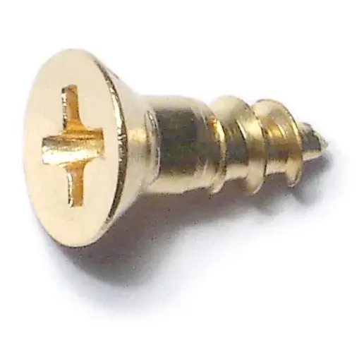 8 x 1/2″ Brass Phillips Flat Head Wood Screws
