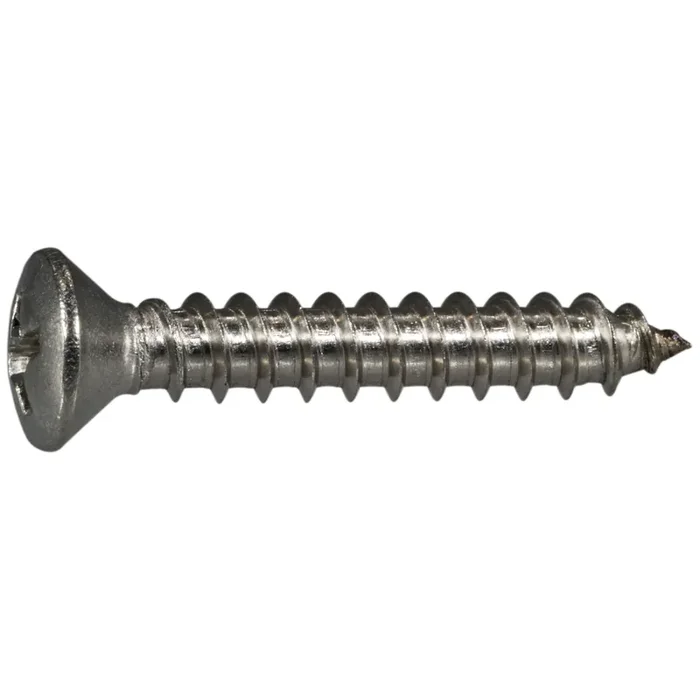 8 x 1″ 18-8 Stainless Steel Phillips Oval Head Sheet Metal Screws