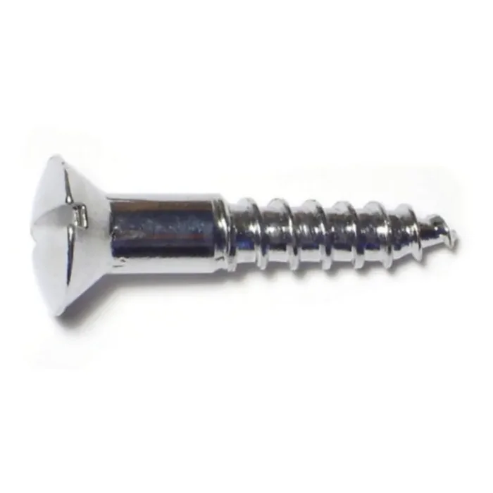 8 x 1″ Brass Slotted Oval Head Wood Screws
