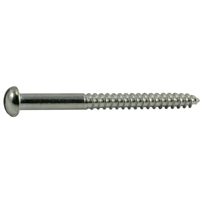 8 x 2″ Steel Slotted Round Head Wood Screws