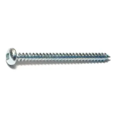 8 x 2″ Zinc Plated Steel Square Drive Pan Head Sheet Metal Screws