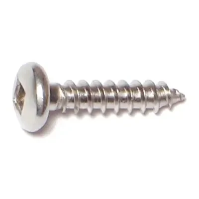 8 x 3/4″ 18-8 Stainless Steel Square Drive Pan Head Sheet Metal Screws