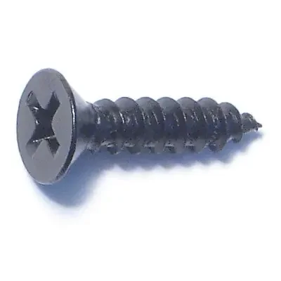 8 x 3/4″ Black Steel Phillips Flat Head Sheet Metal Screws