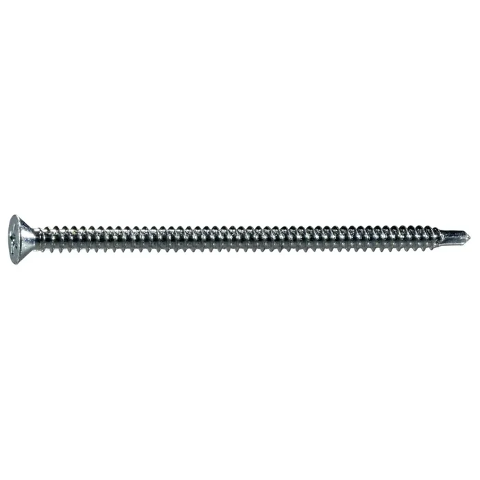 8 x 3″ Zinc Plated Steel Phillips Flat Head Self-Drilling Screws