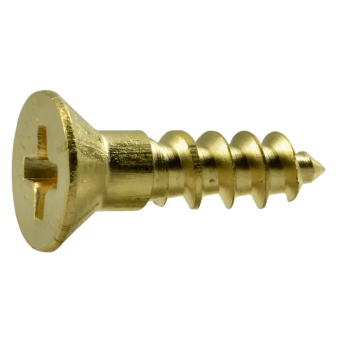 8 x 5/8″ Brass Phillips Flat Head Wood Screws