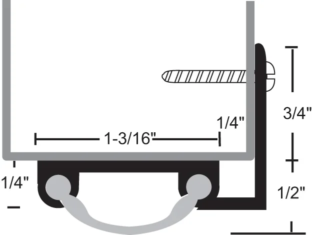 84″ Anodized Aluminum Smooth Vinyl Door Shoe | NGP Weatherstripping