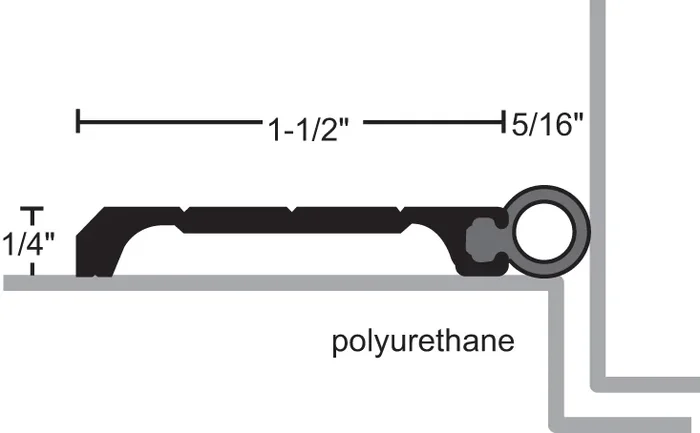 84″ DKB-finish Aluminum Polyurethane Perimeter Seal by NGP