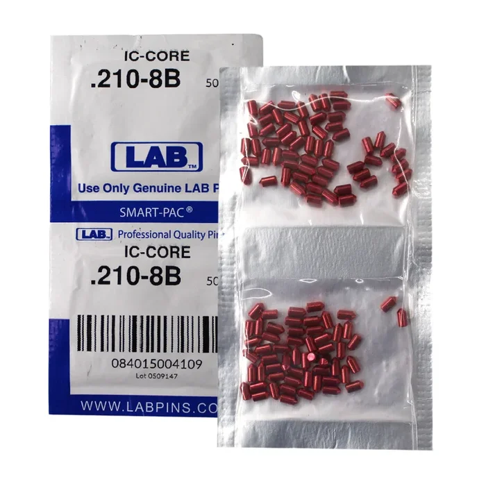 8B Universal SFIC Bottom Pins – Size .210, Color-Coded Nickel Silver