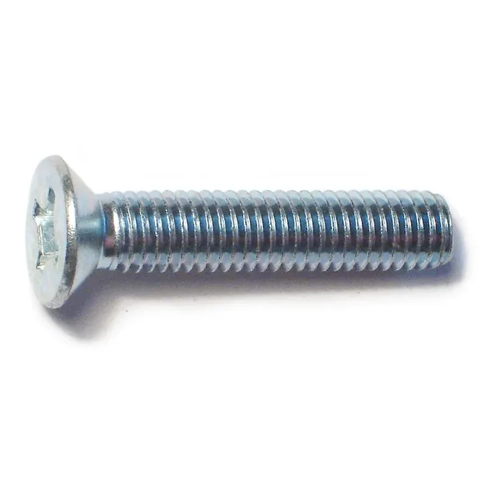 8mm-1.25 x 40mm Zinc Plated Class 4.8 Steel Coarse Thread Phillips Flat Head Machine Screws