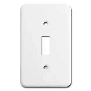 9/16″ Deep 1 Toggle Switch Wall Plate – White