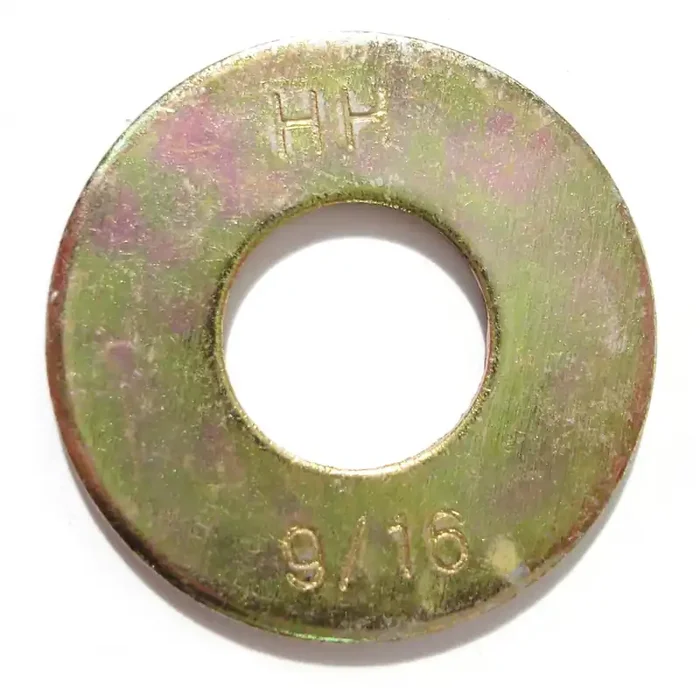 9/16″ x 5/8″ x 1-1/2″ Zinc Plated Grade 8 Steel USS Flat Washers