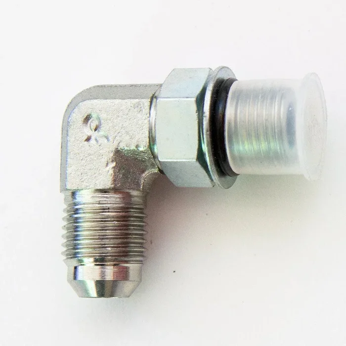 90 Degree Fitting, #6 SAE O-ring Boss to JIC #6 (06-06-4) 3/8″ to 3/8″