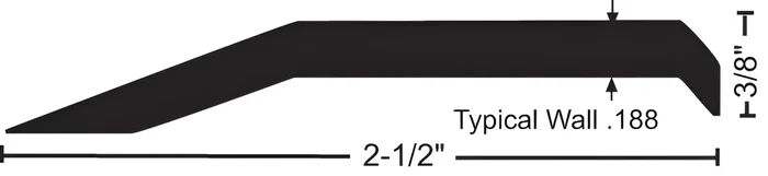 96″ Aluminum Carpet Edge, 3/8″ x 2-1/2″ – NGP Threshold Solutions