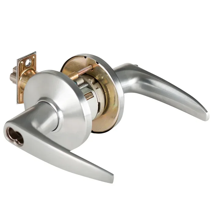 9K Series 2-3/4″ Backset 7 Pin Entry 16 Lever and D Rose Satin Chrome Finish by Best