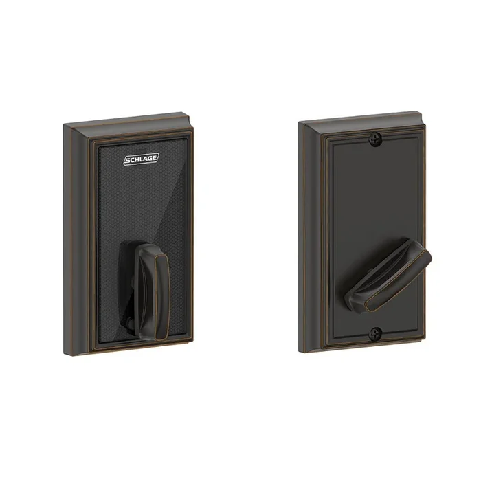 Addison Control Keyless Smart Fire Rated Deadbolt – Aged Bronze Finish