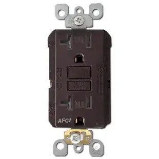 AFCI Outlet Receptacle 20A Leviton Decora TR – Brown