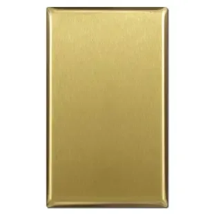 All Blank No Hole Electrical Wall Plate – Satin Brass