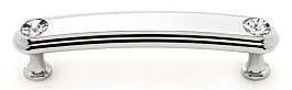 Alno Crystal 3″ (76mm) Hole Centers, 3-3/4″ (96mm) Overall Length Cabinet Hardware Pull / Handle, Polished Chrome