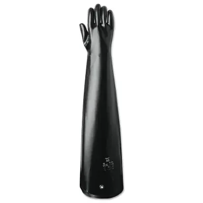 AlphaTec 09-430 Neoprene Coated Gloves, Smooth, Size 10, Black