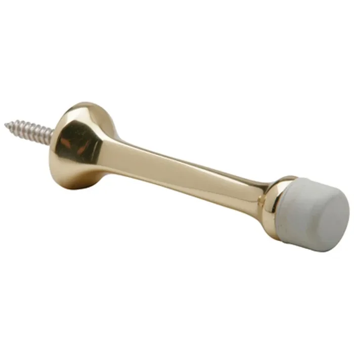 Aluminum 3-3/16″ Solid Door Stop – Bright Brass Finish by Ives Commercial