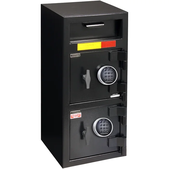 Amsec Front Load Depository Safe – Double Door, Black Textured Finish, ESL10 Electronic Keypad