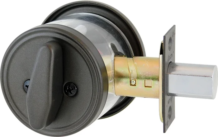 Arrow Lock Single Cylinder Deadbolt – Adjustable Backset, Grade 2, Dark Oxidized Satin Bronze