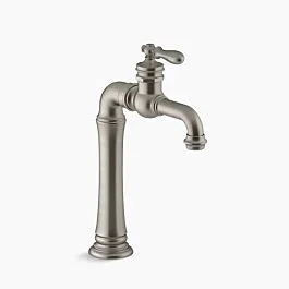 Artifacts Gentleman’s Single-handle bathroom sink faucet, 1.2 gpm Single hole in Vibrant Brushed Nickel