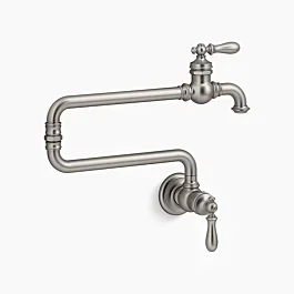 Artifacts Wall-mount Pot Filler, Vibrant Stainless