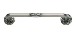 Atlas Homewares Hammered Medallion Pull Pewter Decorative 5-1/16″ (128mm) Center to Center, 6-1/16″ (154mm) Length, Cabinet Pull / Handle