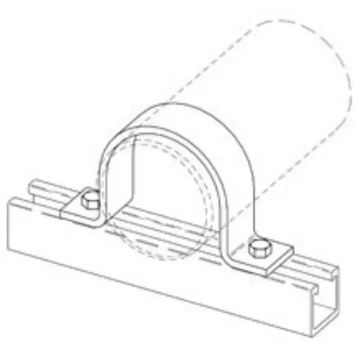 B2400-3-1/2 Pipe strap 3-1/2 Zn