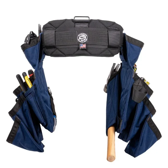 Badger Tool Belts 463150 LG Blue Large Solid Framer Belt Set