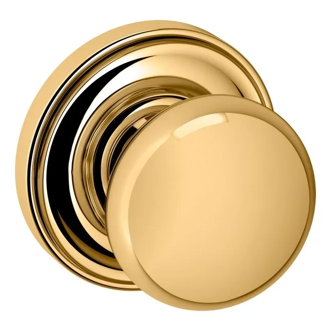 Baldwin Estate Preconfigured 5000 Knob with 5048 Rose Half Dummy Lock – Lifetime Brass Finish