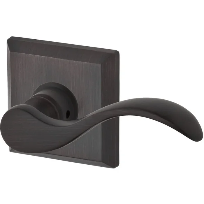 Baldwin Reserve Passage Curve Lever with Traditional Square Rose – Venetian Bronze Finish