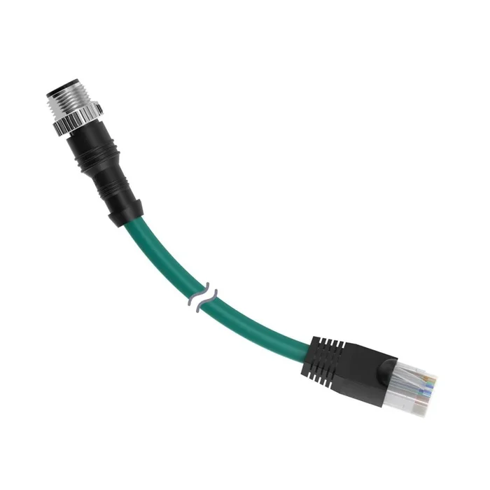Banner 814185 | BCD-M12D-RJ45-0.3M | Cordset D-Code M12 to RJ45 Double Ended