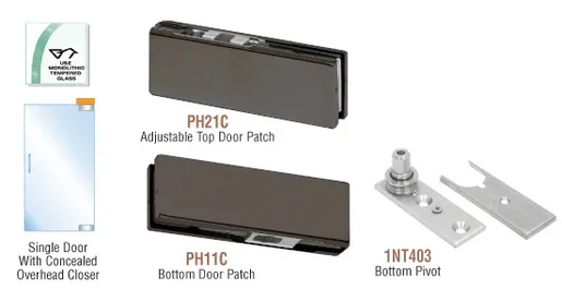Black Bronze Anodized European Patch Door Kit – C.R. Laurence