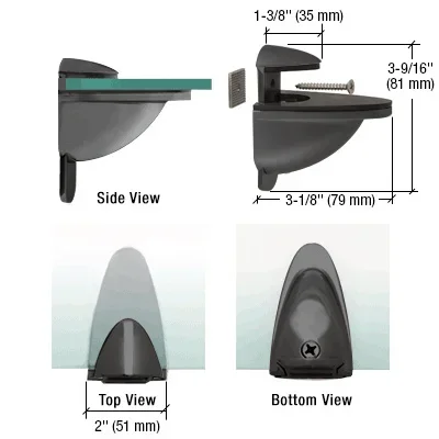 Black Heavy-Duty Adjustable Shelf Bracket by C.R. Laurence