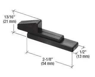 Black Plastic Sash Lock – 2/Pk by C.R. Laurence