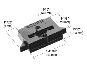 Black Plastic Tilt Latch for Acorn by C.R. Laurence