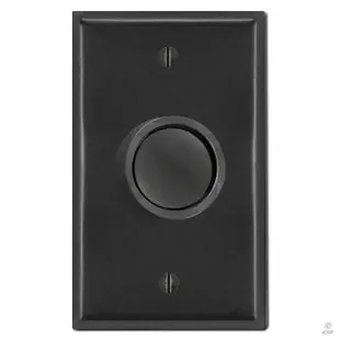 Black Rotary Dimmer Knob & Cover Plate