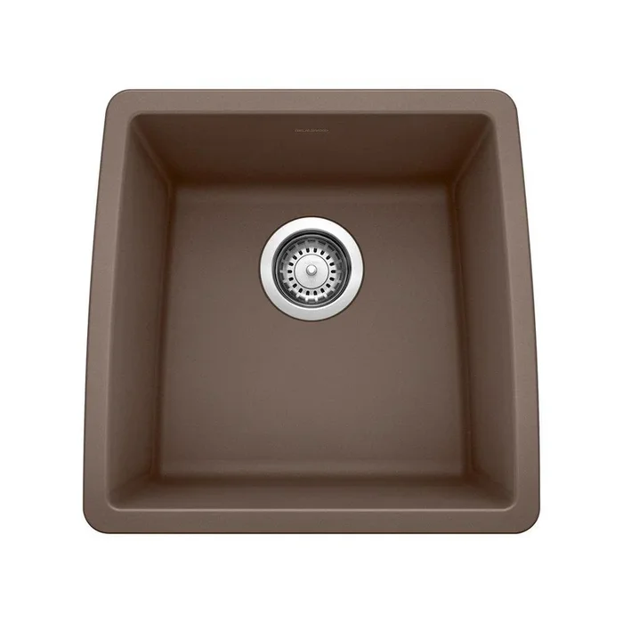 Blanco 17-1/2 x 17 x 9 in. Undermount Single Bowl Sink Cafe Brown