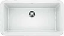 Blanco Ikon 33″ x 19″ x 9-1/4″ Apron Single Bowl, White Silgranit Kitchen Sink